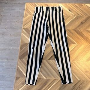 Old vintage black and  white striped pants size small/medium.
